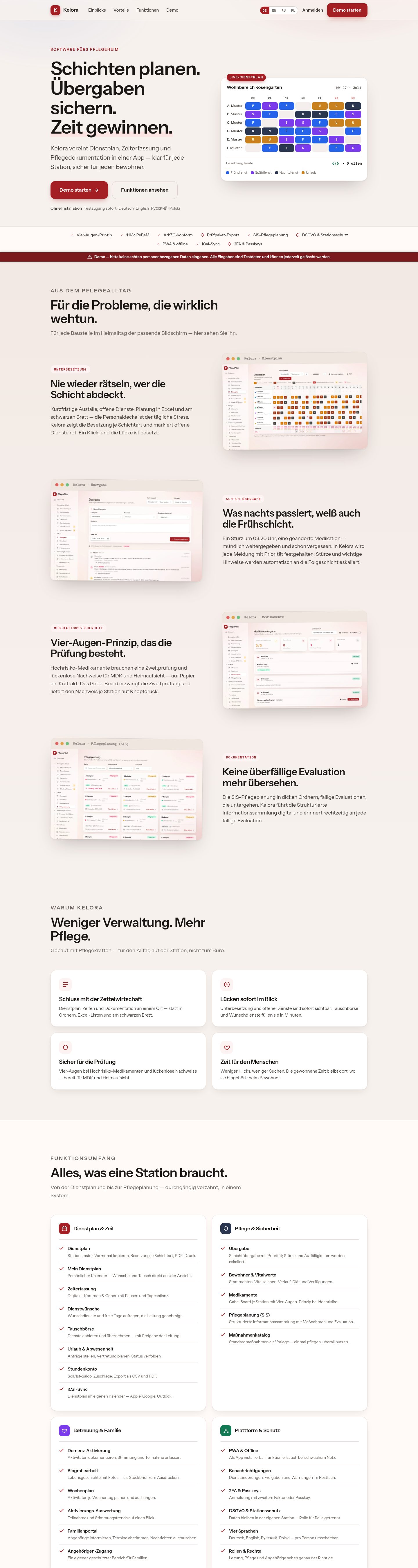 Kelora — full page, scrolling